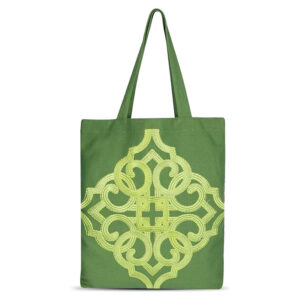 Floral Reusable Canvas Green Aesthetic Tote Bag